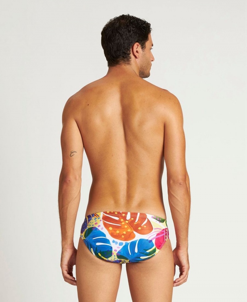 Slip de Bain Arena Tropics Blanche Multicolore Homme | YDF-99966355