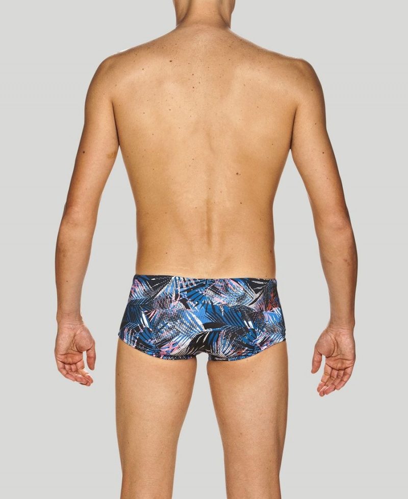 Slip de Bain Arena Floral Allover Square Bleu Marine Multicolore Homme | VRU-23698536