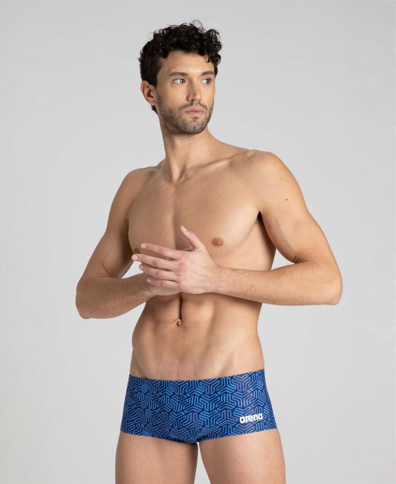 Slip de Bain Arena Kikko Low Waisted Bleu Marine Multicolore Homme | ZQH-87492448