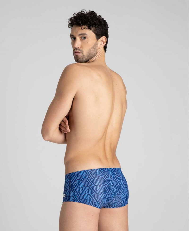 Slip de Bain Arena Kikko Low Waisted Bleu Marine Multicolore Homme | ZQH-87492448