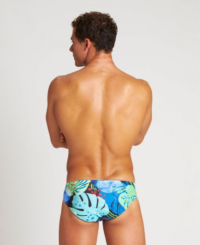 Slip de Bain Arena Tropics Noir Multicolore Homme | UXY-03554463