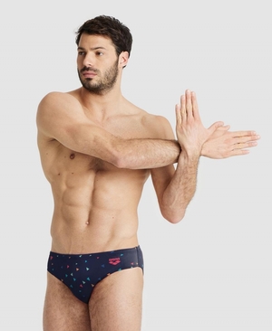 Slip de Bain Arena Drew Kibler Collection Bleu Marine Multicolore Homme | KNF-18754371