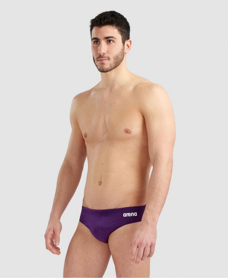 Slip de Bain Arena Team Solid Violette Blanche Homme | YLX-61617544