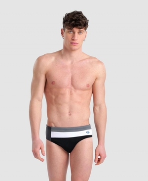 Slip de Bain Arena Icons Panels Noir Grise Blanche Homme | NQL-77398243