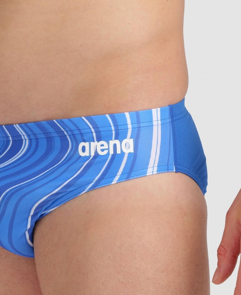 Slip de Bain Arena Marbled Bleu Multicolore Homme | OLA-18127813