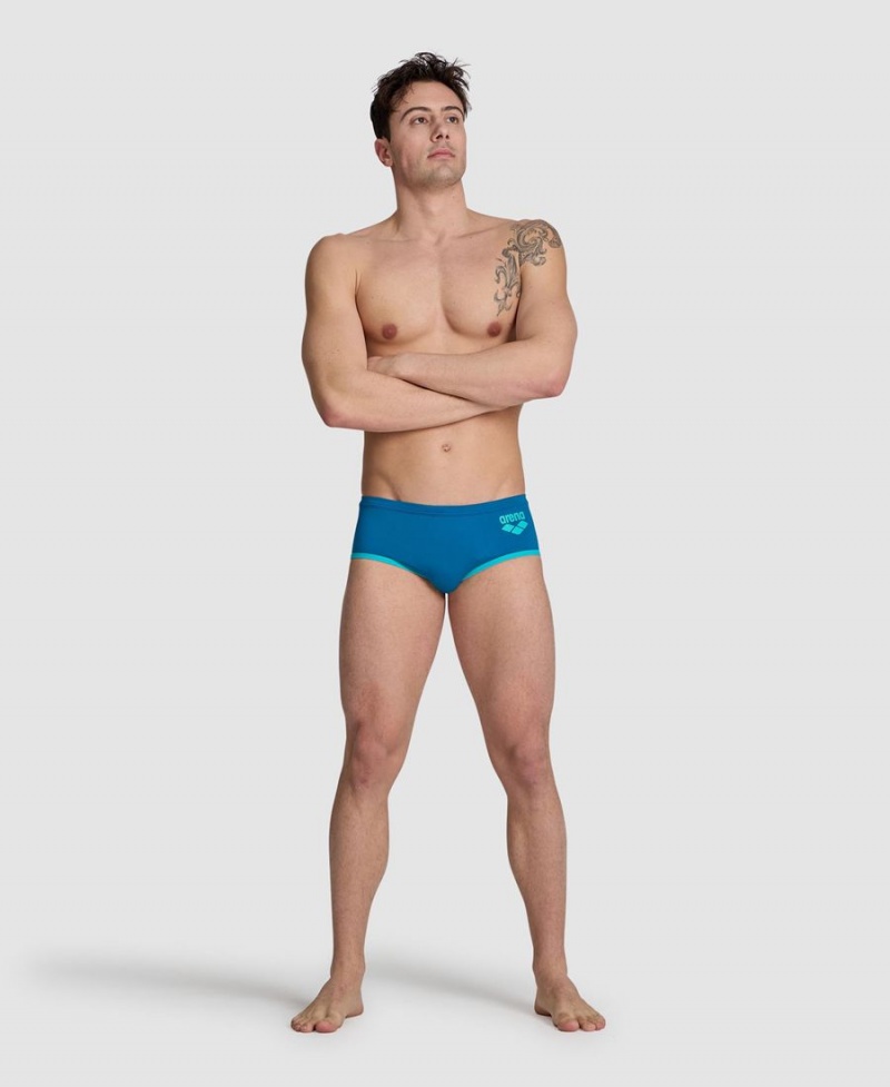 Slip de Bain Arena One Big Logo Bleu Turquoise Homme | OPW-53412335