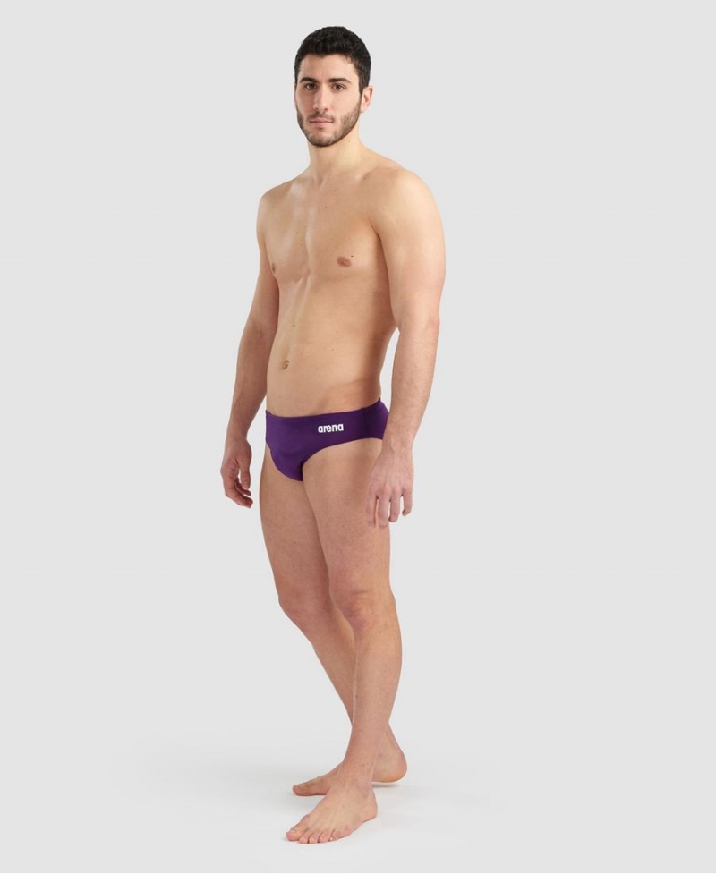 Slip de Bain Arena Team Solid Violette Blanche Homme | YLX-61617544