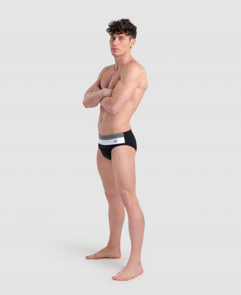 Slip de Bain Arena Icons Panels Noir Grise Blanche Homme | NQL-77398243