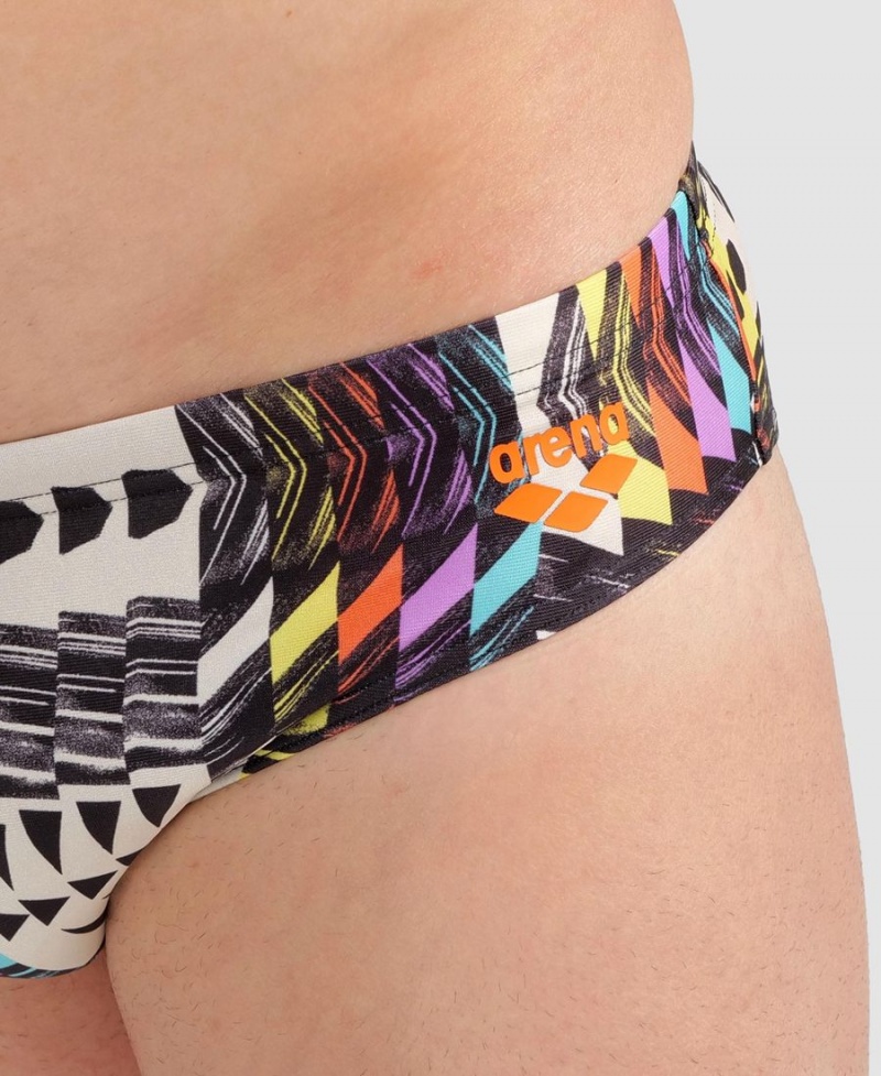 Slip de Bain Arena Allover Noir Multicolore Homme | FTO-98292478