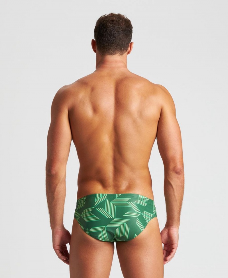 Slip de Bain Arena Puzzled Vert Multicolore Homme | HNK-52311064