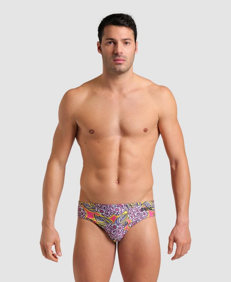 Slip de Bain Arena Hydrange Bouquet Rose Multicolore Homme | KKQ-44635679