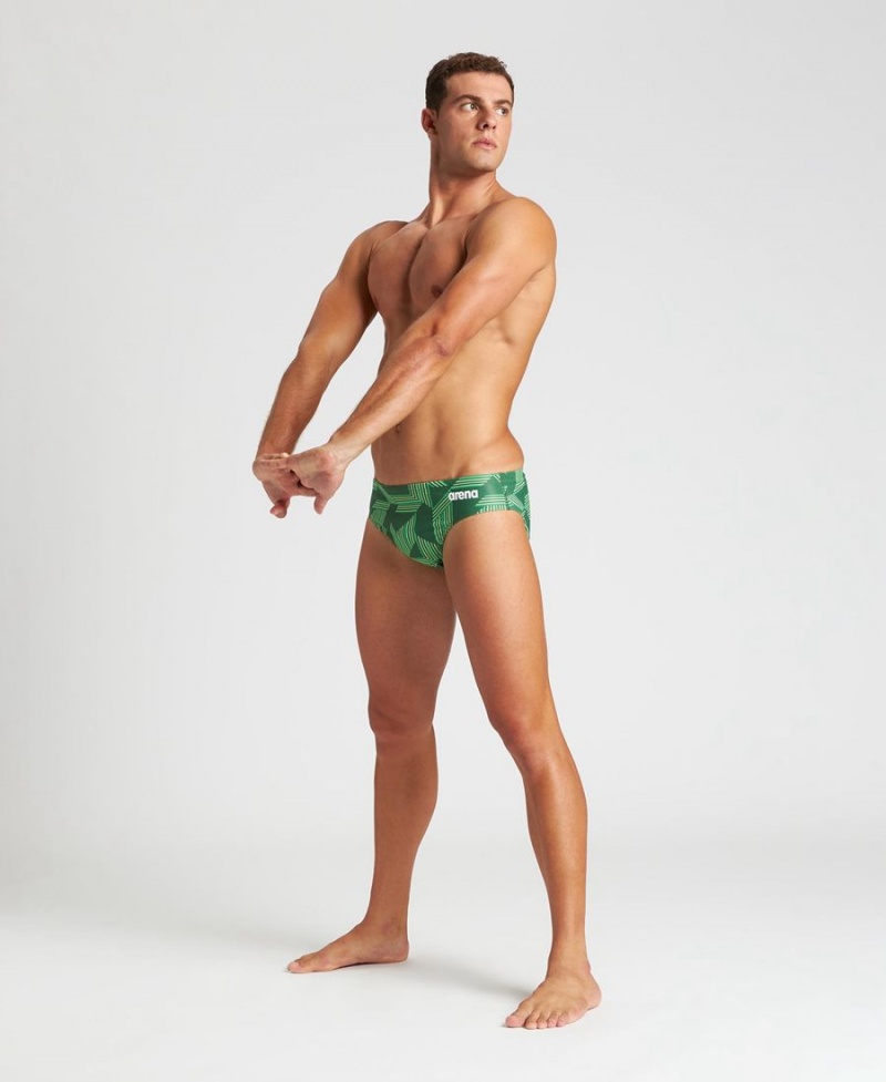 Slip de Bain Arena Puzzled Vert Multicolore Homme | HNK-52311064