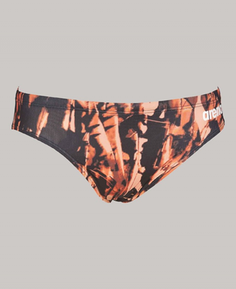 Slip de Bain Arena Painted Orange Homme | YEG-12347068