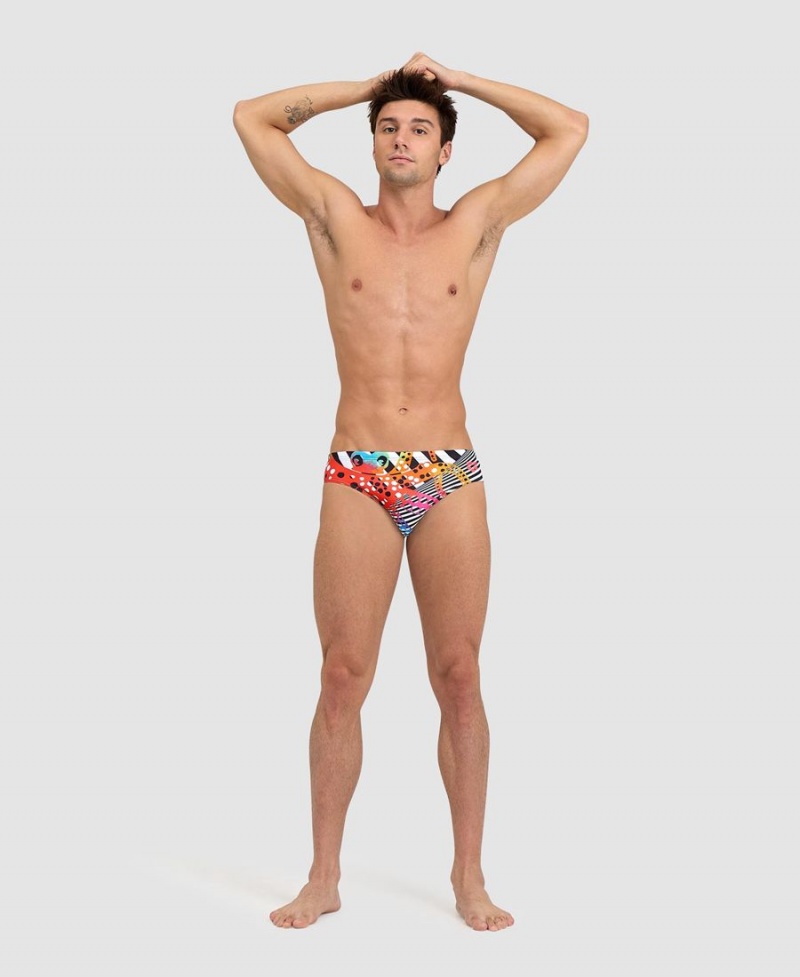 Slip de Bain Arena Crazy Noir Multicolore Homme | SUW-65444885