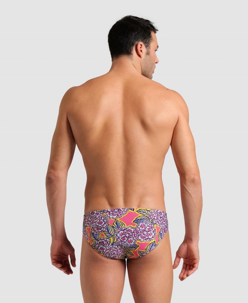 Slip de Bain Arena Hydrange Bouquet Rose Multicolore Homme | KKQ-44635679