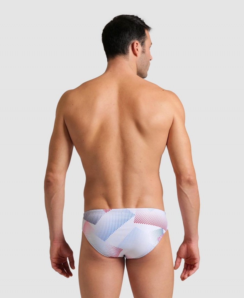 Slip de Bain Arena Halftone Blanche Multicolore Homme | BMY-08682249