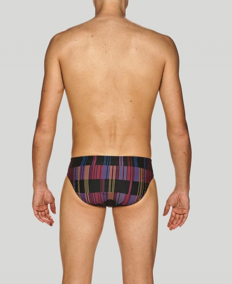 Slip de Bain Arena Mixed Stripes Noir Multicolore Homme | OCJ-62096289