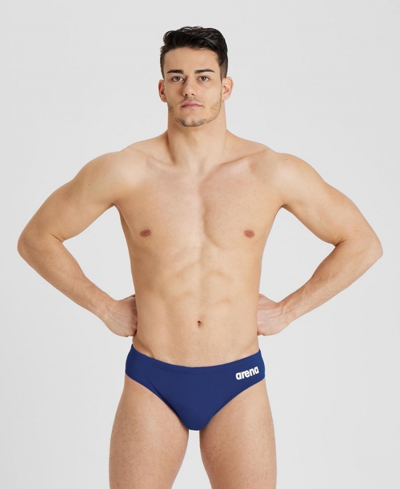 Slip de Bain Arena Team Solid Bleu Marine Blanche Homme | KGY-02294674