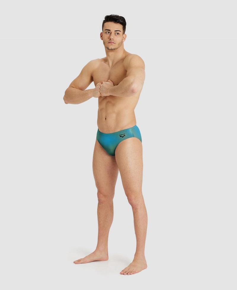 Slip de Bain Arena Drew Kibler Collection Vert Multicolore Homme | JIH-45165322