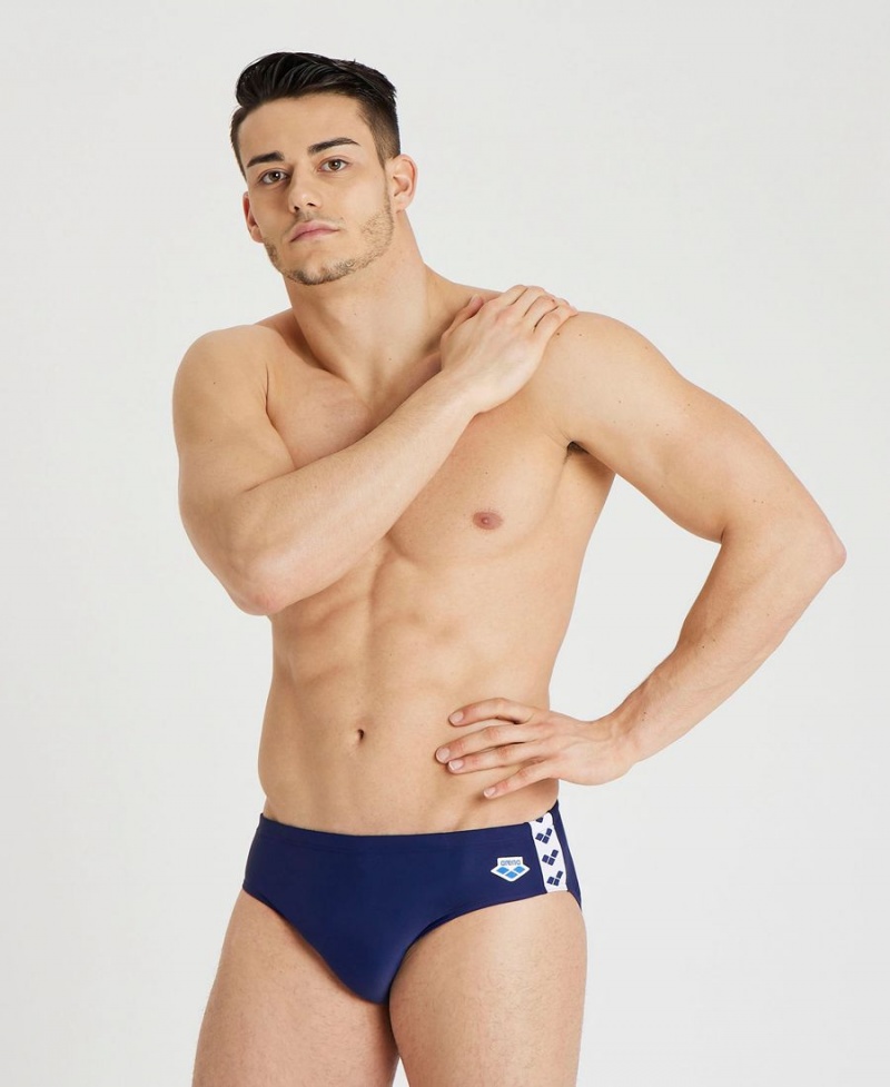 Slip de Bain Arena Icons Solid Bleu Marine Homme | QOI-41244341