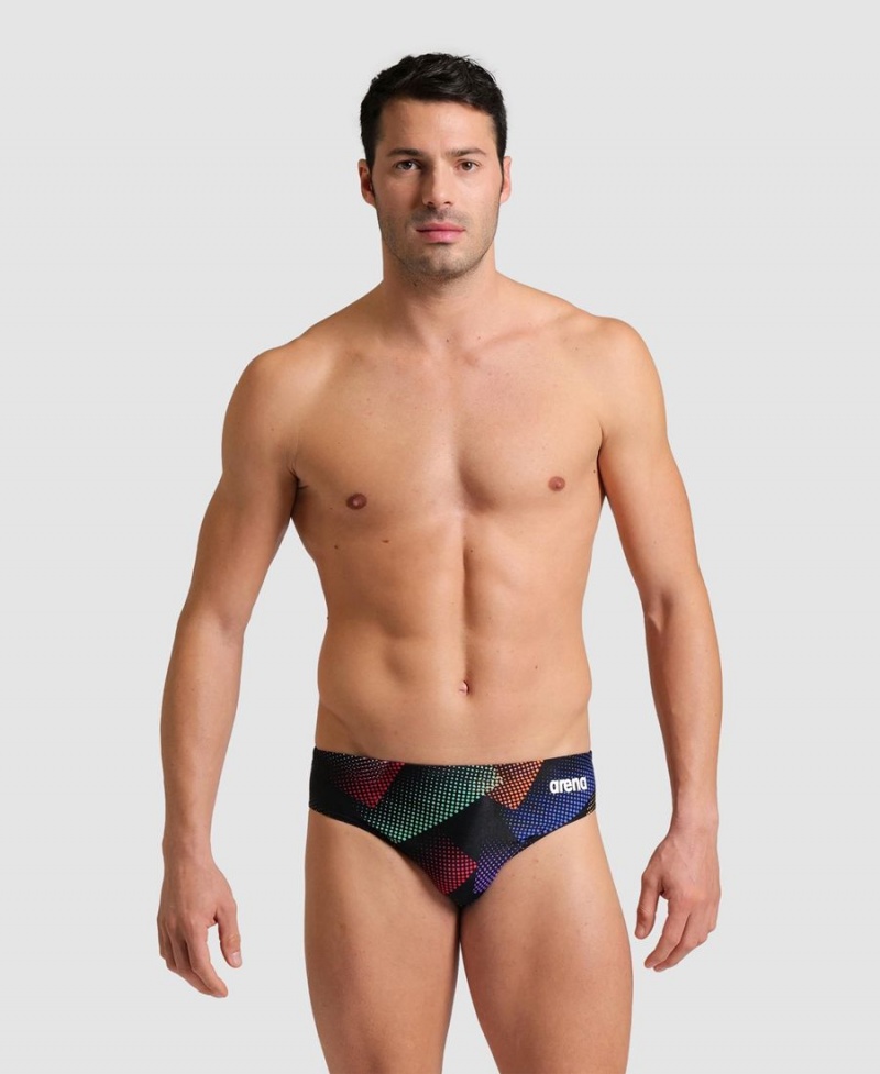 Slip de Bain Arena Halftone Noir Multicolore Homme | OGF-46119068