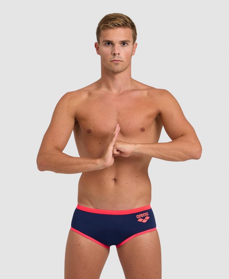 Slip de Bain Arena One Big Logo Bleu Marine Rouge Homme | HSZ-68639300