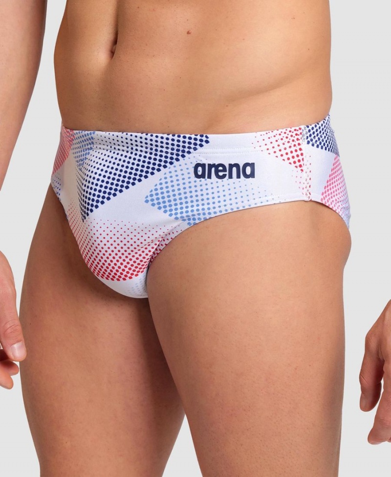 Slip de Bain Arena Halftone Blanche Multicolore Homme | BMY-08682249