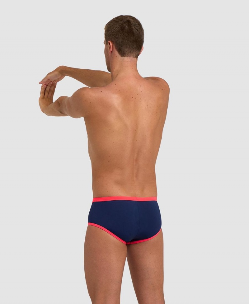 Slip de Bain Arena One Big Logo Bleu Marine Rouge Homme | HSZ-68639300