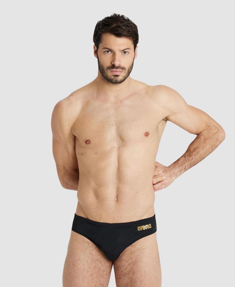 Slip de Bain Arena Team Solid Noir Doré Homme | ZAY-29818241