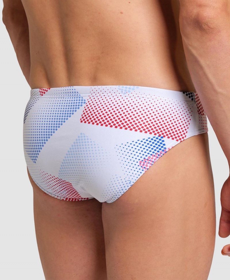 Slip de Bain Arena Halftone Blanche Multicolore Homme | BMY-08682249