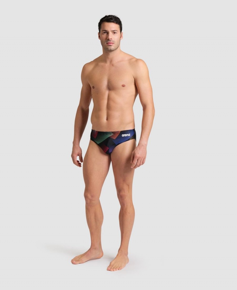 Slip de Bain Arena Halftone Noir Multicolore Homme | OGF-46119068