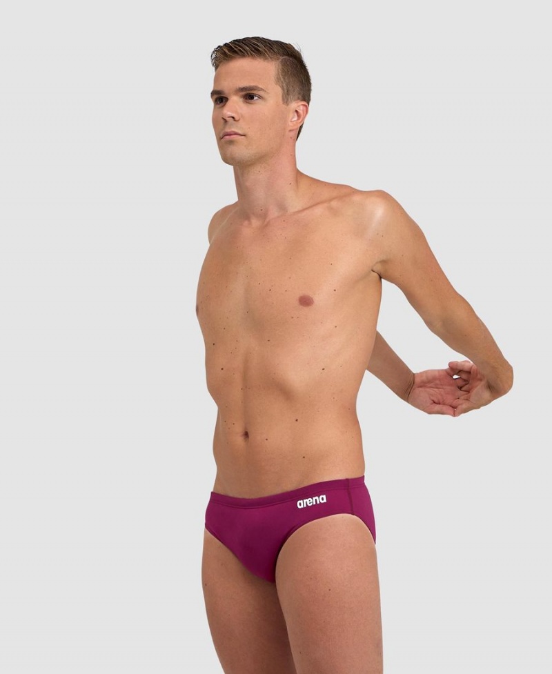 Slip de Bain Arena Team Solid Bordeaux Blanche Homme | AIK-07859381