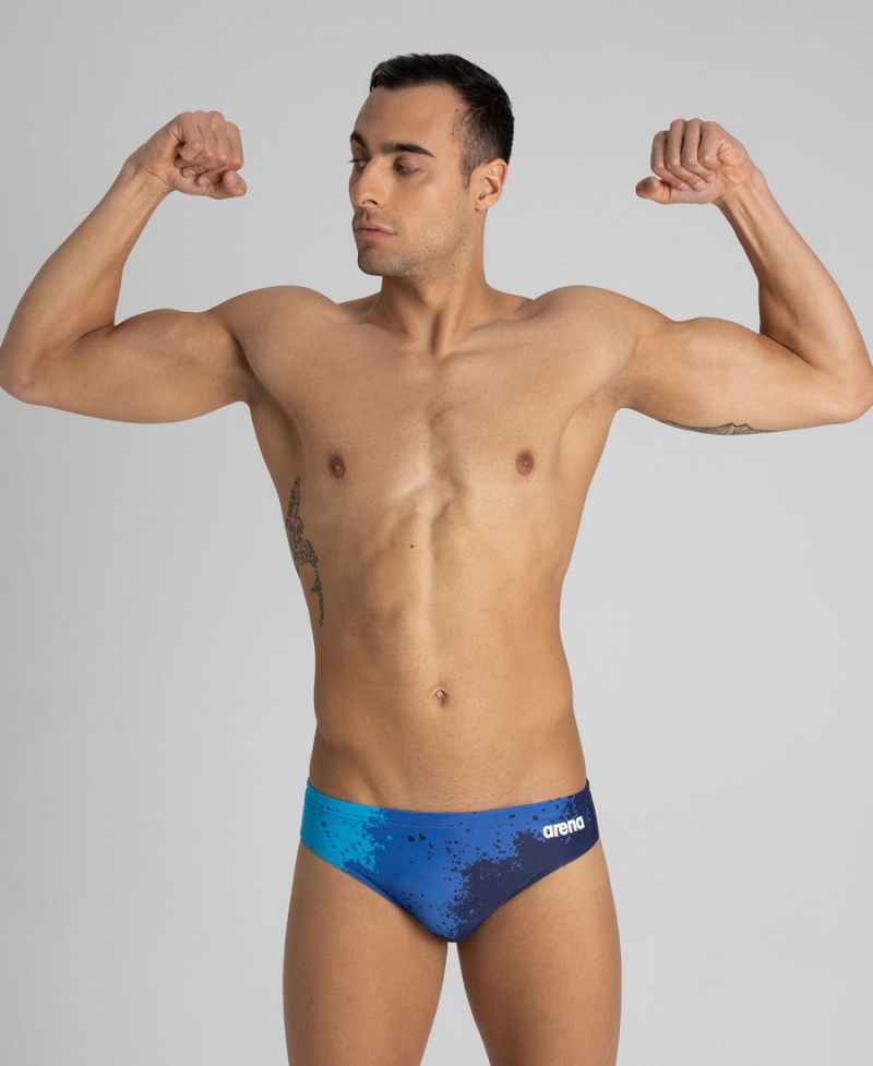 Slip de Bain Arena Spraypaint Bleu Marine Homme | WGA-82155291