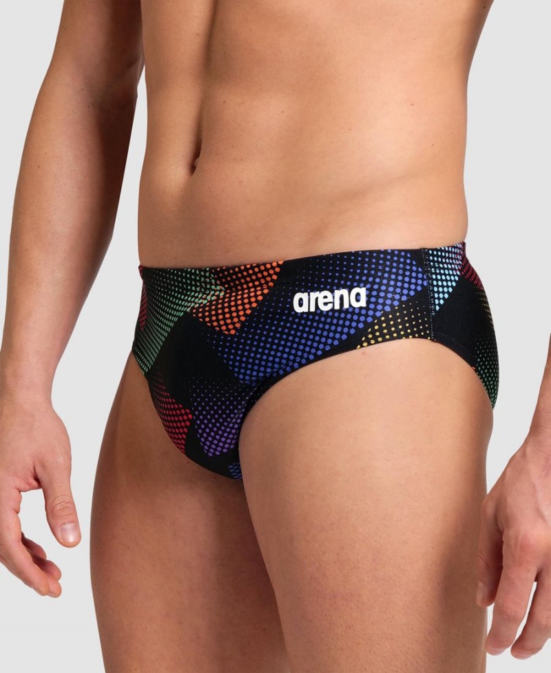 Slip de Bain Arena Halftone Noir Multicolore Homme | OGF-46119068