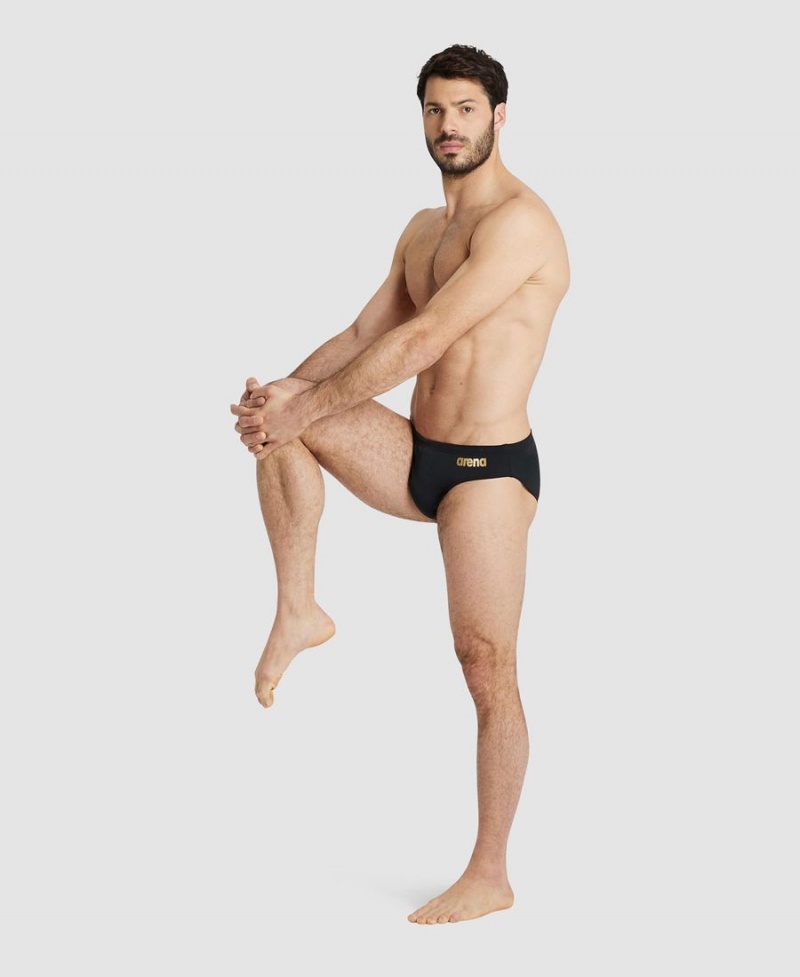 Slip de Bain Arena Team Solid Noir Doré Homme | ZAY-29818241