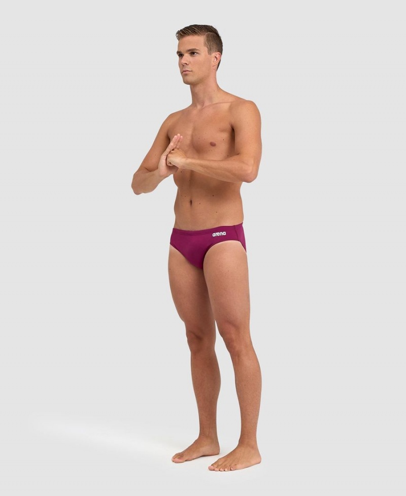 Slip de Bain Arena Team Solid Bordeaux Blanche Homme | AIK-07859381