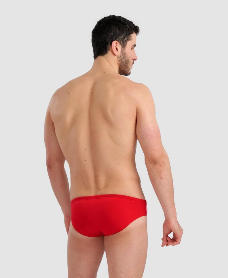 Slip de Bain Arena Marbled Rouge Blanche Homme | ZQL-49283828