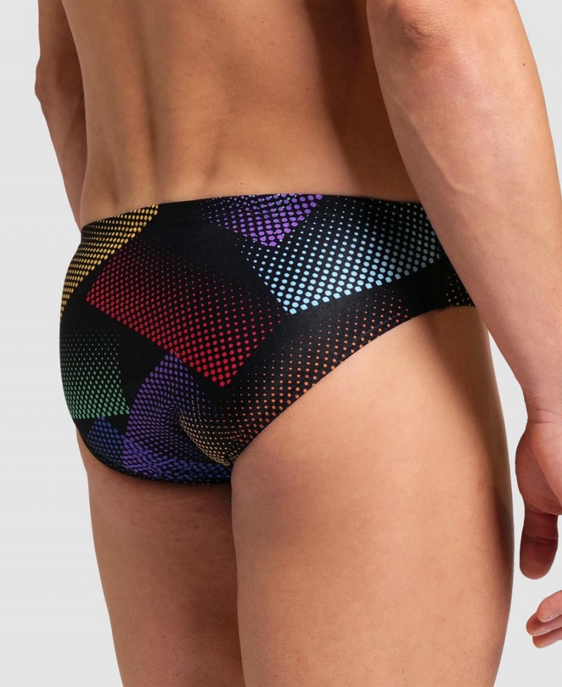 Slip de Bain Arena Halftone Noir Multicolore Homme | OGF-46119068