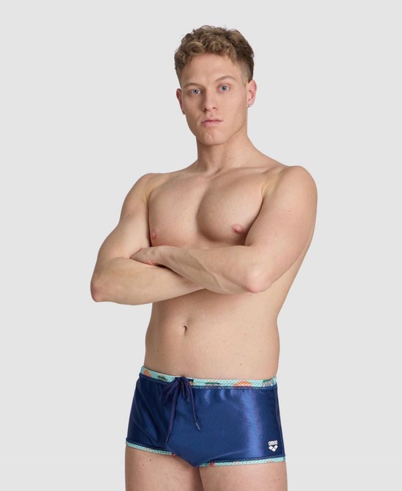 Slip de Bain Arena Reversible Drag Suit Bleu Marine Turquoise Multicolore Homme | MZD-35492304