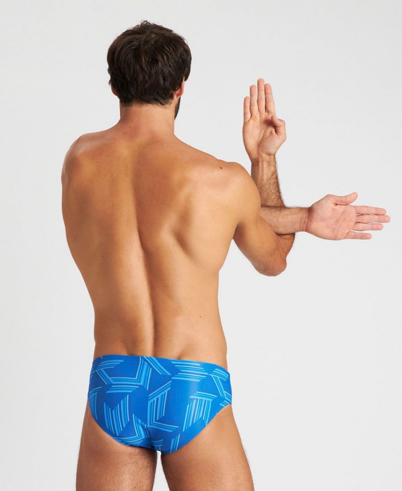 Slip de Bain Arena Puzzled Bleu Multicolore Homme | NUR-33238148