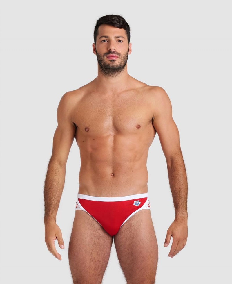 Slip de Bain Arena Icons Rouge Blanche Homme | EBK-92022555