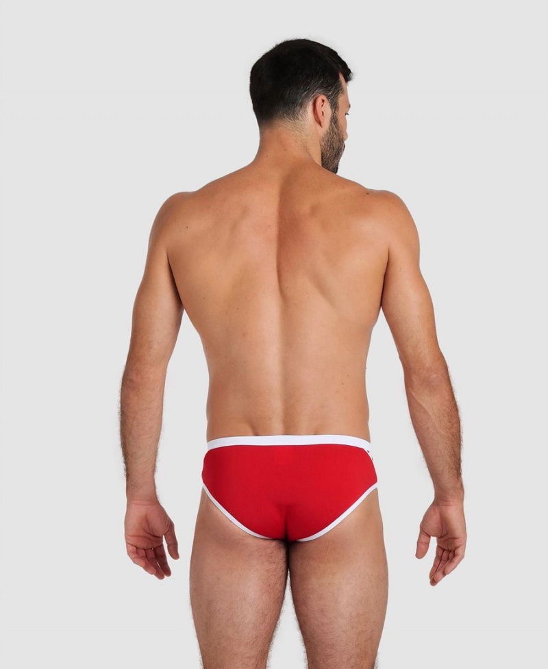 Slip de Bain Arena Icons Rouge Blanche Homme | EBK-92022555