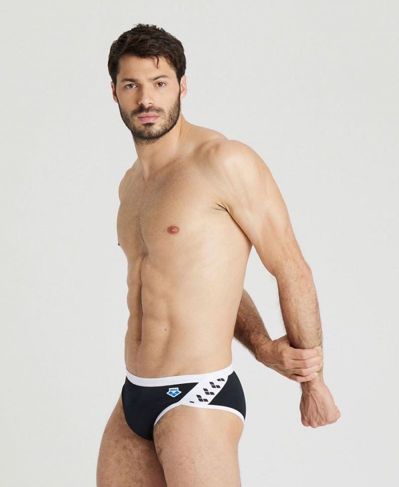 Slip de Bain Arena Icons Noir Blanche Homme | AAQ-95363427