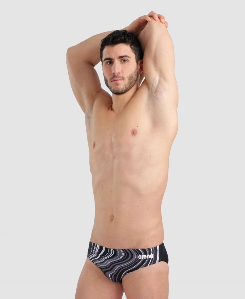 Slip de Bain Arena Marbled Noir Multicolore Homme | LNO-30184307