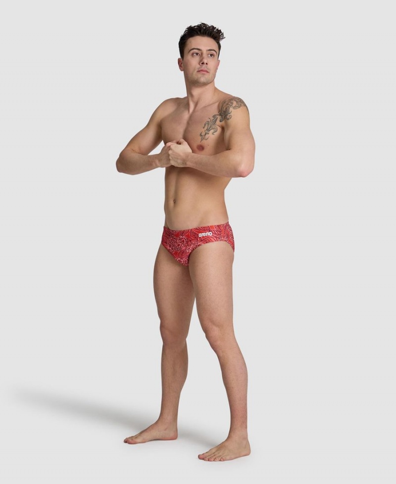 Slip de Bain Arena Hydrange Bouquet Rouge Homme | UAD-50987129