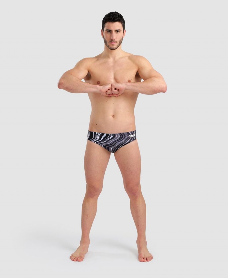 Slip de Bain Arena Marbled Noir Multicolore Homme | LNO-30184307