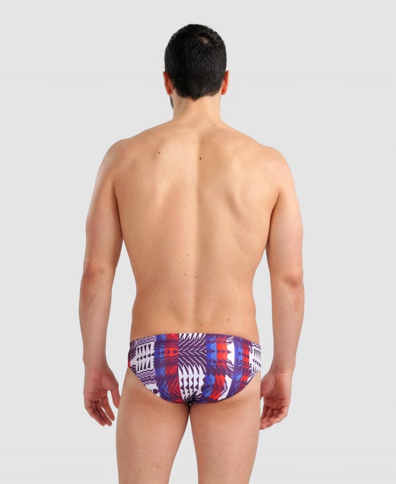 Slip de Bain Arena Allover Rouge Multicolore Homme | EWB-99542088