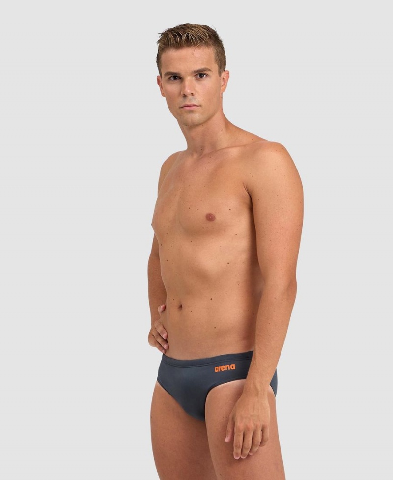 Slip de Bain Arena Team Solid Grise Orange Homme | WOU-53599444