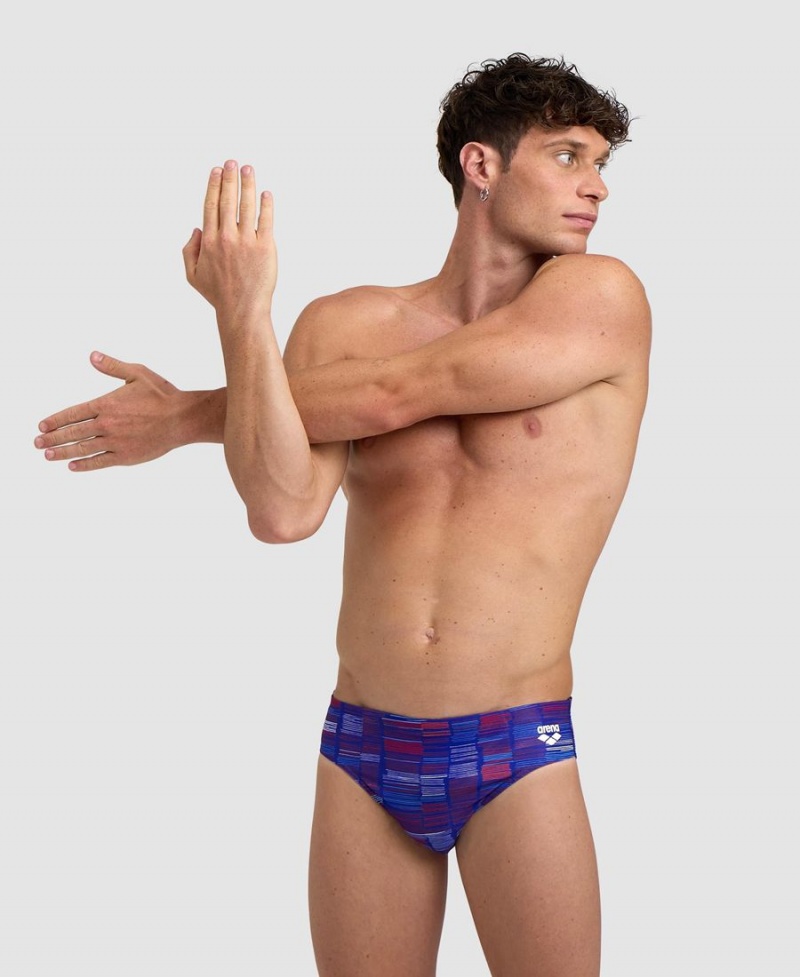 Slip de Bain Arena Slow Motion Bleu Multicolore Homme | TEZ-74244697