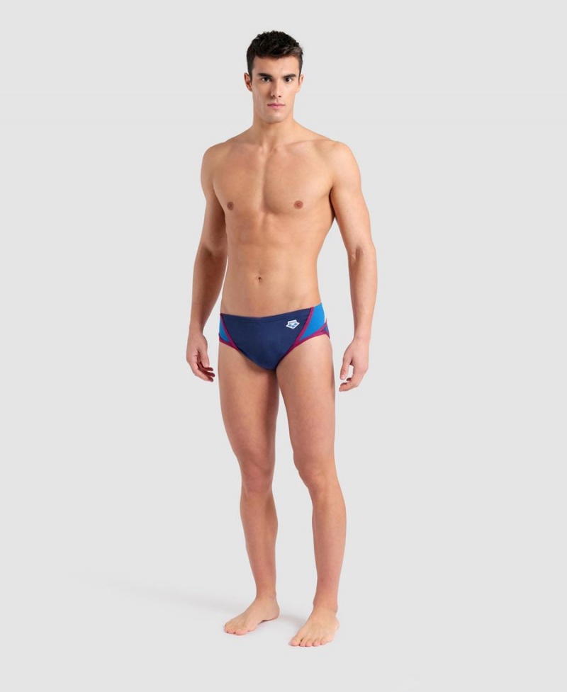 Slip de Bain Arena Icons Panels Bleu Marine Bleu Blanche Homme | PUL-68722487